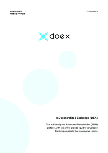 A Decentralized Exchange (DEX)