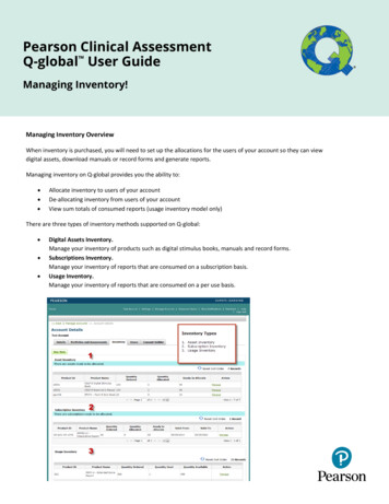 Pearson Clinical Assessment Q-global User Guide