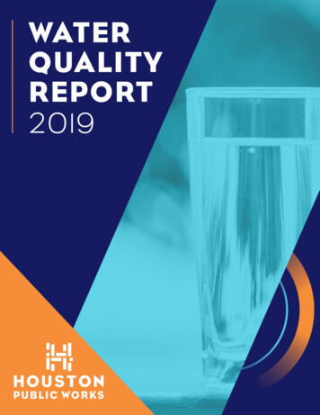 Houston Water Quality Report 2019 2