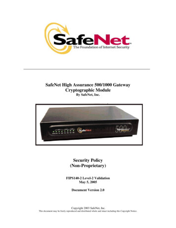 SafeNet High Assurance 500/1000 Gateway Cryptographic Module