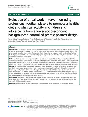 RESEARCH ARTICLE Open Access Evaluation Of A Real World Intervention .