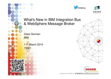 15021 What's New In IBM Integration Bus & WebSphere Message Broker - Confex