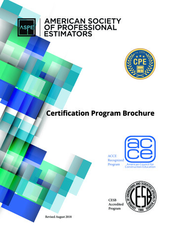 Certification Program Brochure