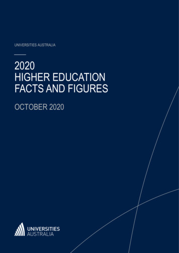 2020 HIGHER EDUCATION FACTS AND FIGURES - Universities Australia