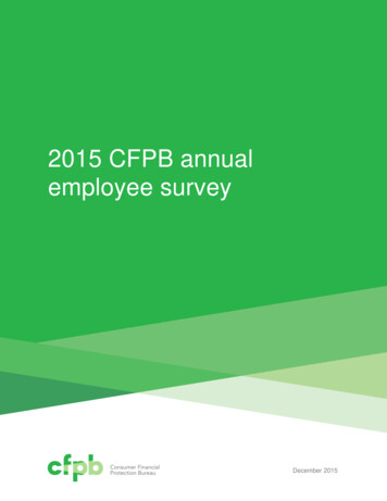 CFPB Annual Employee Survey 2015 Bureau-wide Report