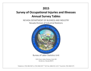 2015 Survey Of Occupational Injuries And Illnesses Annual . - Nevada