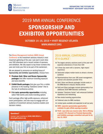 2019 Mmi Annual Conference Sponsorship And Exhibitor Opportunities