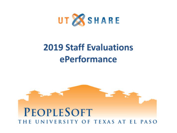 2019 Staff Evaluations - UTEP