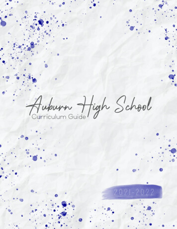 Auburn High School Course Description Guide 2021-2022 - Auburn City Schools