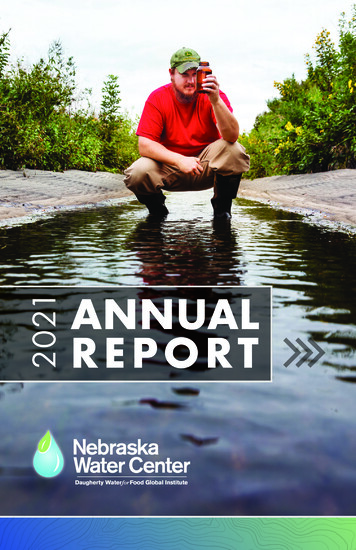 ANNUAL REPORT - University Of Nebraska-Lincoln