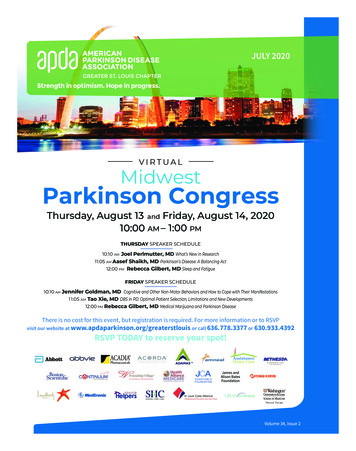 VIRTUAL Parkinson Congress - APDA