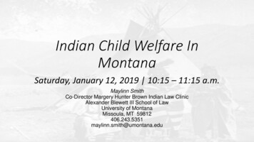 Indian Child Welfare In Montana - National Conference Of State Legislatures