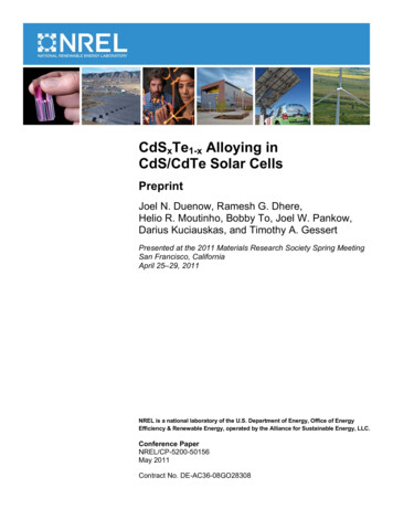 CdSxTe1-x Alloying In CdS/CdTe Solar Cells: Preprint - NREL