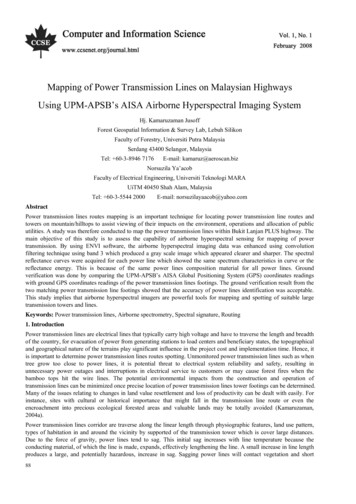 Mapping Of Power Transmission Lines On Malaysian Highways Using UPM .