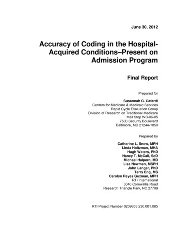 Accuracy Of Coding In The Hospital-Acquired Conditions-Present On .
