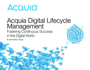 Acquia Digital Lifecycle Management