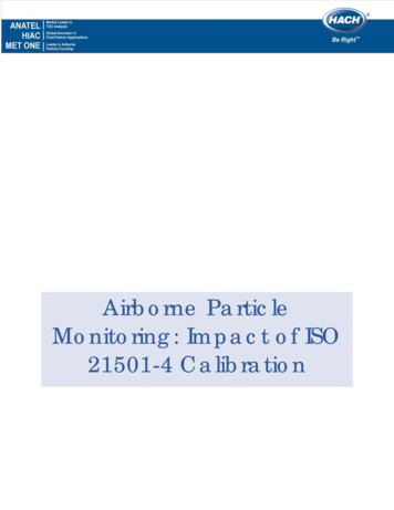 Airborne Particle Monitoring: Impact Of ISO 21501-4 Calibration - Microsoft