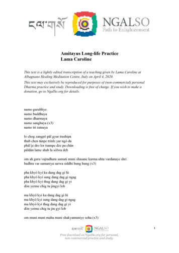 Amitayus Long-life Practice Lama Caroline - NgalSo