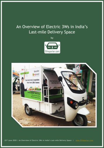 An Overview Of Electric 3Ws In India's Last-mile Delivery Space