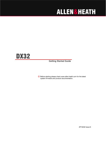 DX32 Getting Started Guide - Allen & Heath