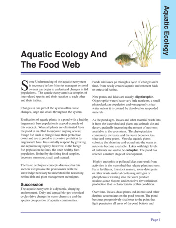 Aquatic Ecology And The Food Web - Aquaculture, Fisheries, & Pond .