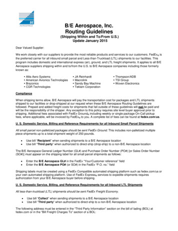 KLX Inc. Routing Guidelines - Collins Aerospace