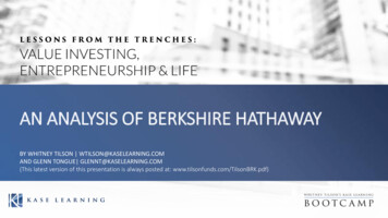 AN ANALYSIS OF BERKSHIRE HATHAWAY - Empire Financial Research