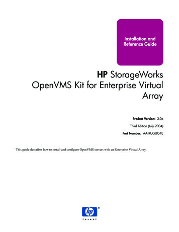 HP StorageWorks OpenVMS Kit For Enterprise Virtual Array