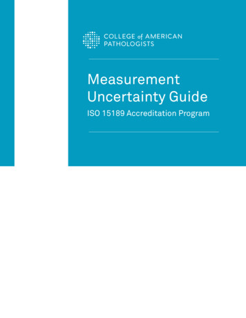 Measurement Uncertainty Guide - CAP