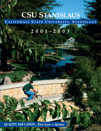 CSU STANISLAUS - Catalog.csustan.edu
