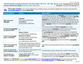 Christian Brothers Employee Benefit Trust Plan Option: MP 5127 - RX .
