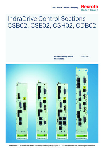 IndraDrive Control Sections CSB02, CSE02, CSH02, CDB02 - Indramat USA