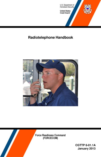 Radiotelephone Handbook - New York State Division Of Military And Naval .