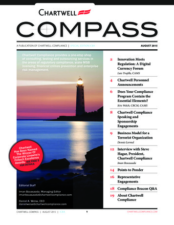 A Publication Of Chartwell Compliance Special Edition Icba August 2015