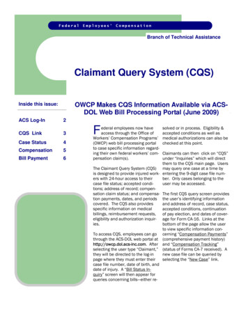 Claimant Query System (CQS) - AFGE