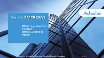 Oferta Seguro Medico Colectivo Istituto Europeo Di Design - IED Madrid