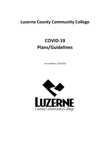 COVID-19 Plans/Guidelines - Luzerne