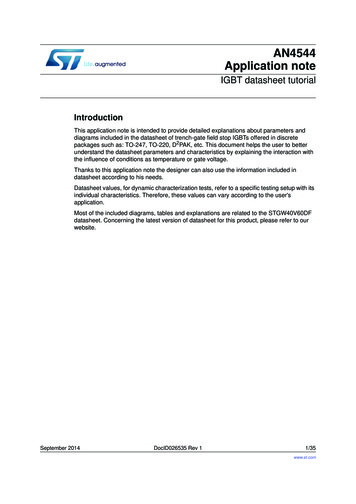 IGBT Datasheet Tutorial - STMicroelectronics