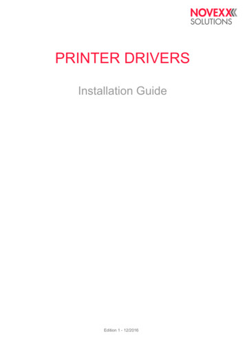 Printer Drivers - NOVEXX Solutions