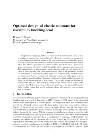 Optimal Design Of Elastic Columns For Maximum Buckling Load