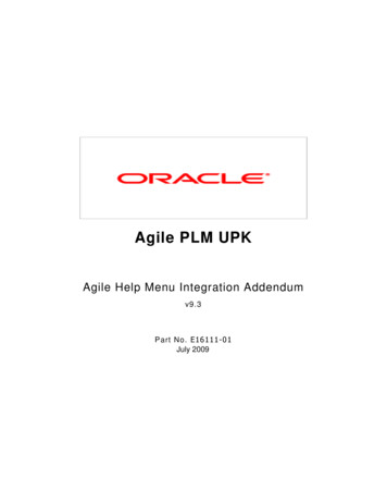 Agile PLM UPK - Oracle