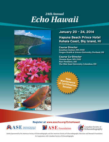 24th Annual Echo Hawaii - ASE Foundation