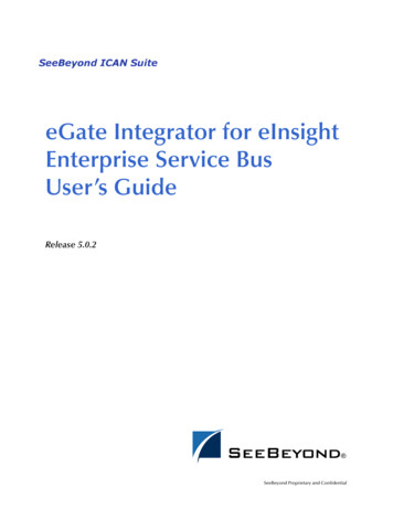 EGate Integrator For EInsight Enterprise Service Bus User's Guide