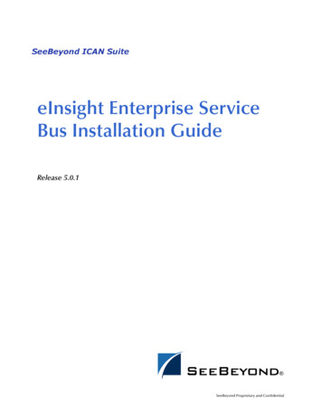EInsight Enterprise Service Bus Installation Guide - Oracle