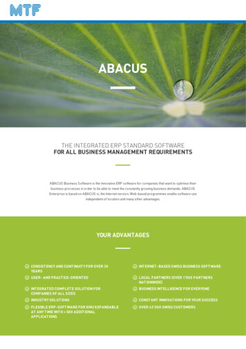 Abacus The Perfect ERP System - MTF
