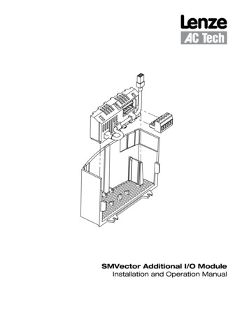 SMVector Additional I/O Module Installation And Operation Manual - Lenze