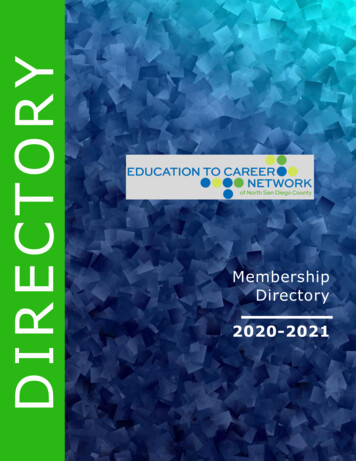 Membership Directory - Education To Career Network