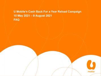 U Mobile's Cash Back For A Year Reload Campaign - Maybank