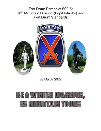 Fort Drum Pamphlet 600-5: 10 Mountain Division (Light Infantry) And .