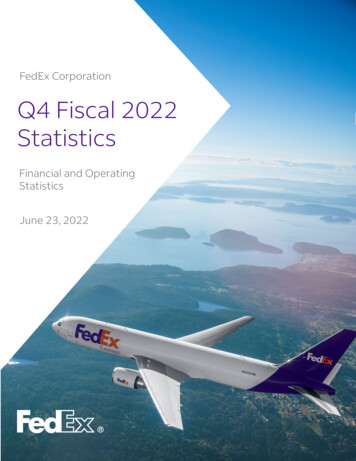 FedEx Corporation Q4 Fiscal 2022 Statistics